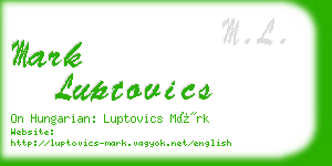 mark luptovics business card